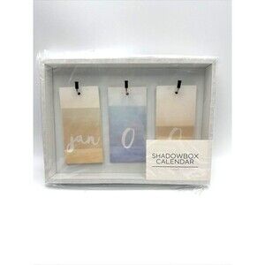 Shadowbox Calendar ANY YEAR Neutral Colors 8" X 6" X 1" NEW SEALED